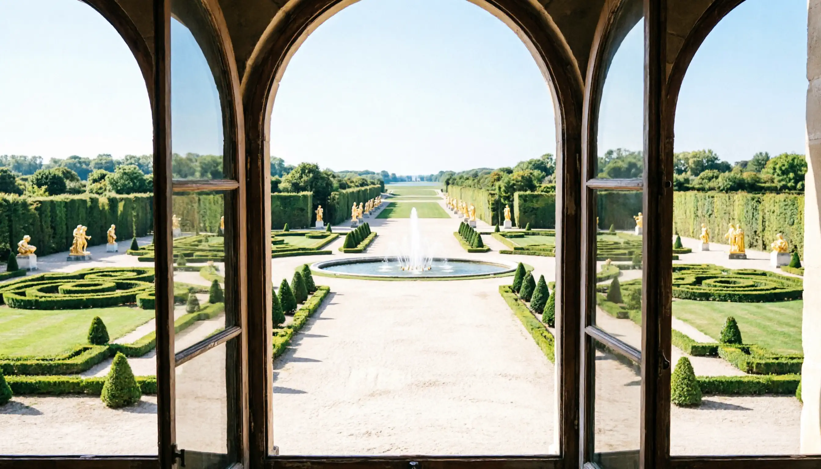 Image: A symmetrical Western formal garden